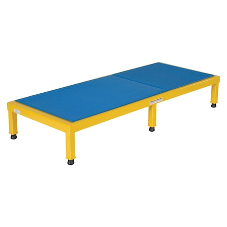 Vestil Adj. Steel Stand, 10-1/2-16-1/2 H, 24 x 60, 10.5 Overall Height, Steel, Yellow AHT-H-2460
